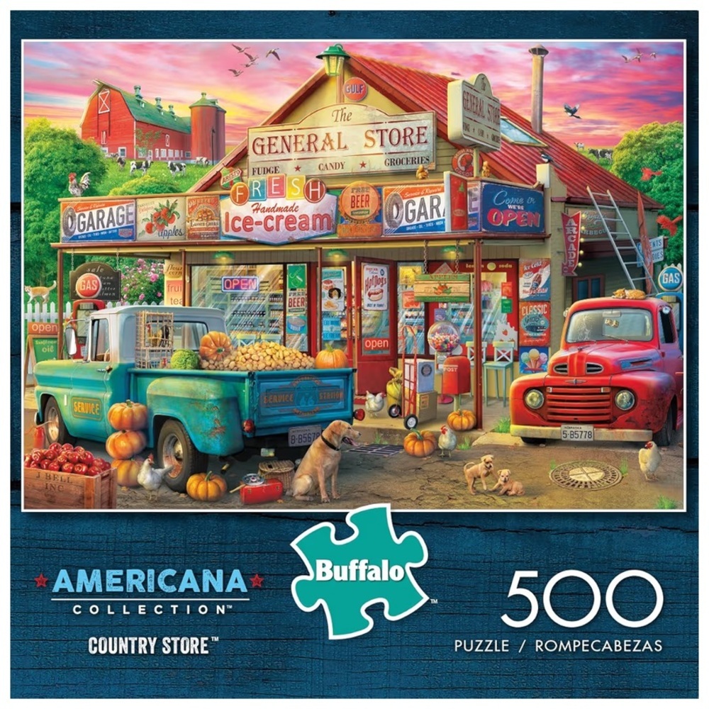 Buffalo Games Country Store 500 Piece Jigsaw Puzzle Multicolor